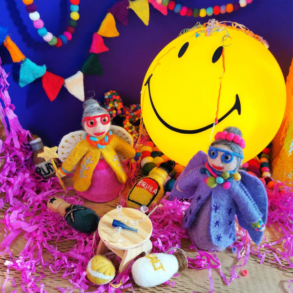 Handmade Felt Funky Fairy Godmother Christmas Tree Topper