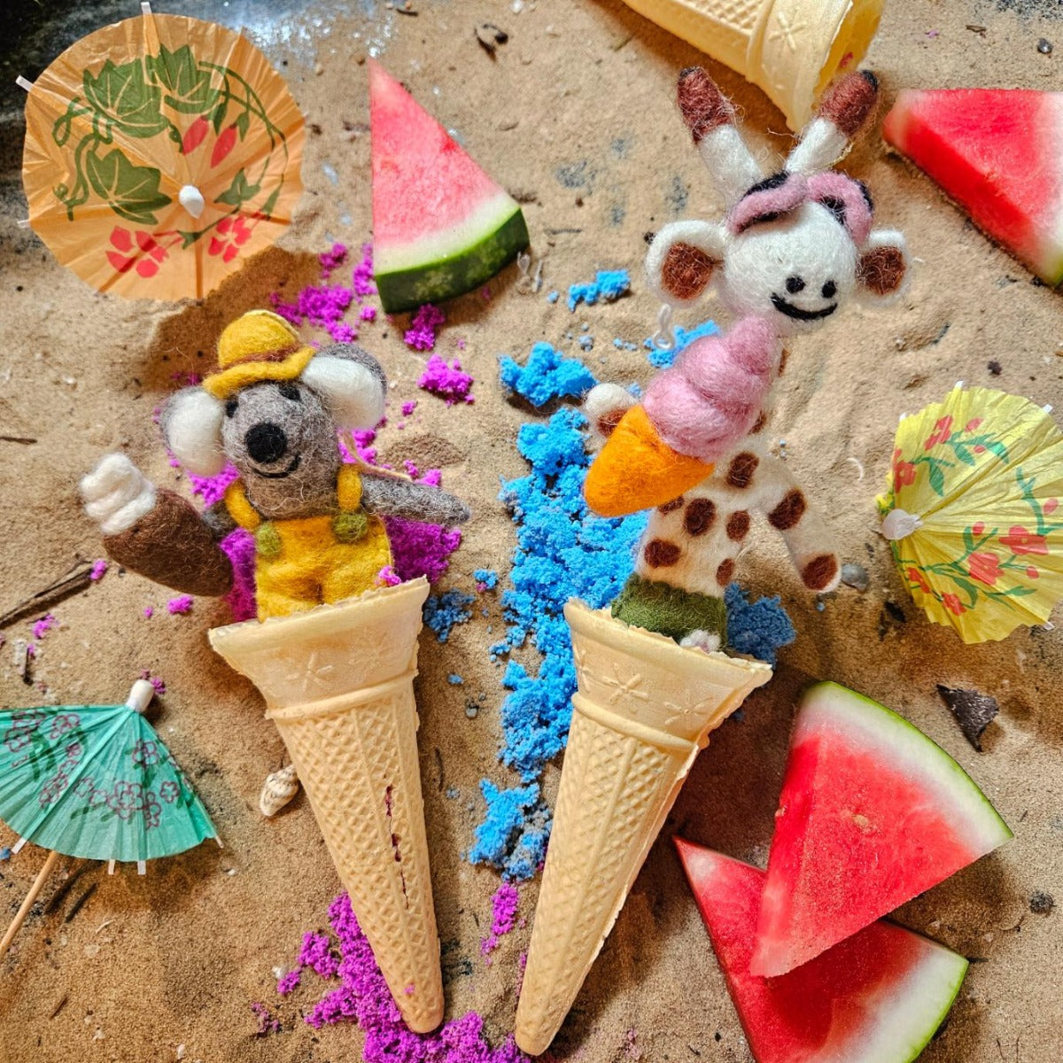Handmade Felt Ginny the Giraffe Safari Hanging Decoration