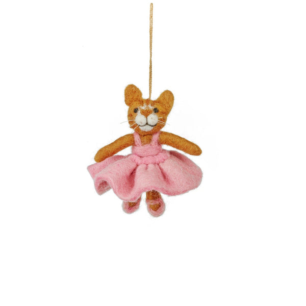 Handmade Felt Gracie Cat Hanging Decoration