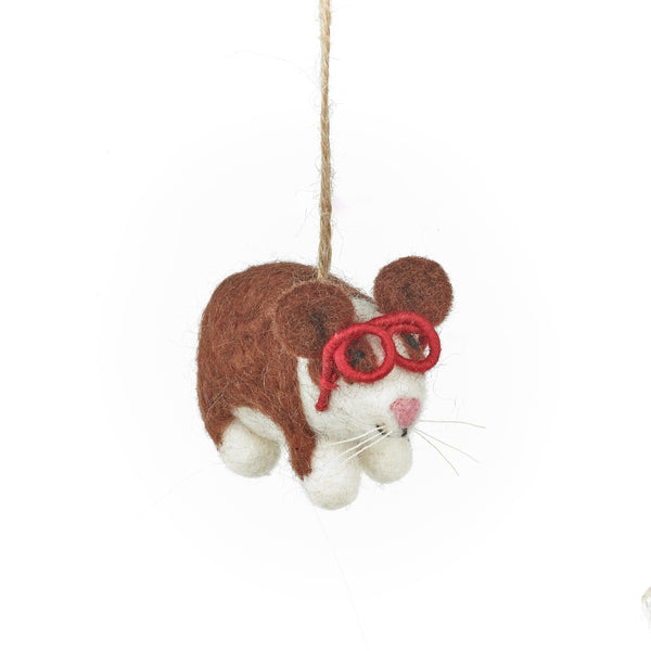 Handmade Felt Guinea Pig Hanging Decoration