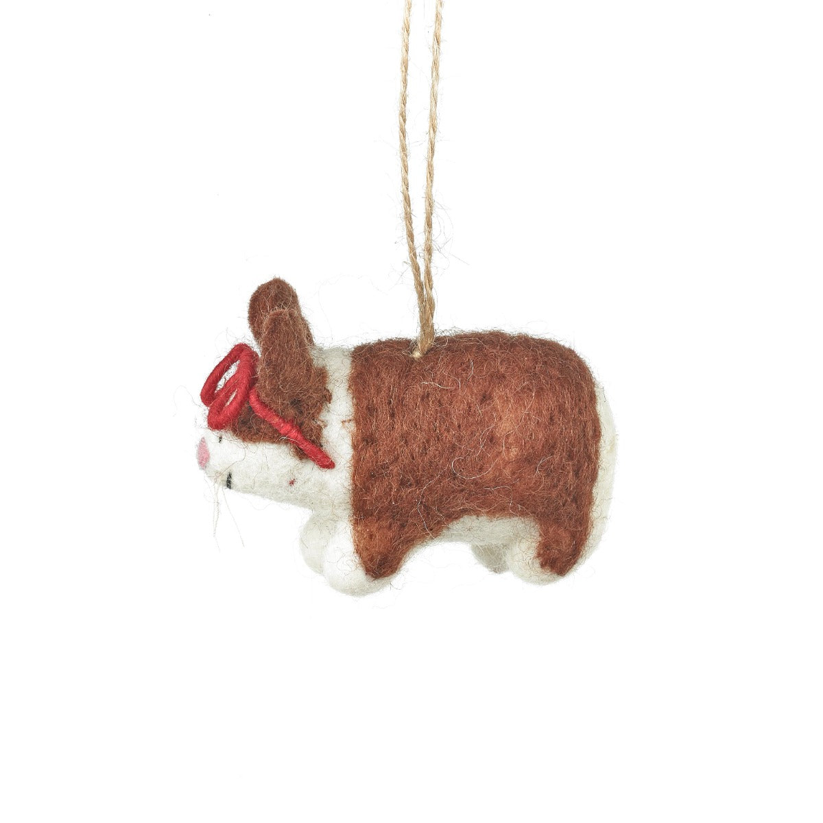 Handmade Felt Guinea Pig Hanging Decoration