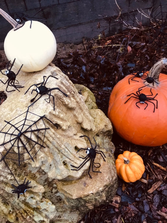 Handmade Felt Fair Trade Spooky Spiderweb Hanging Halloween Decoration
