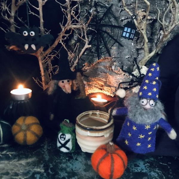 Handmade Wanda the Witch Biodegradable Halloween Decoration