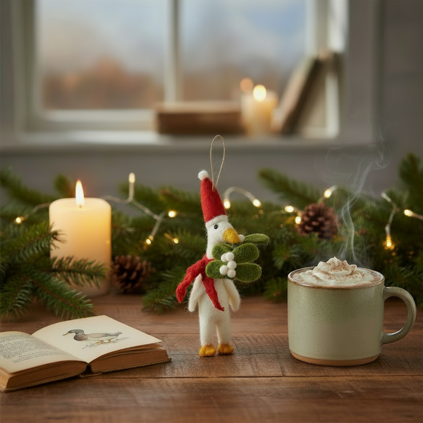 Handmade Felt Hanging Christmas Quacker Duck Decoration