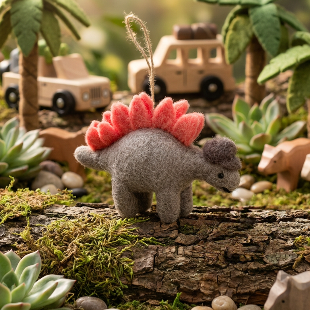 Handmade Felt Hanging Digby Dinosaur Felt Decoration