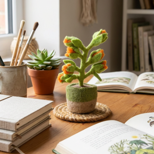 Handmade Felt Happy Houseplants Artificial Plant Cactus Decoration