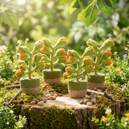 Handmade Felt Happy Houseplants Artificial Plant Cactus Decoration