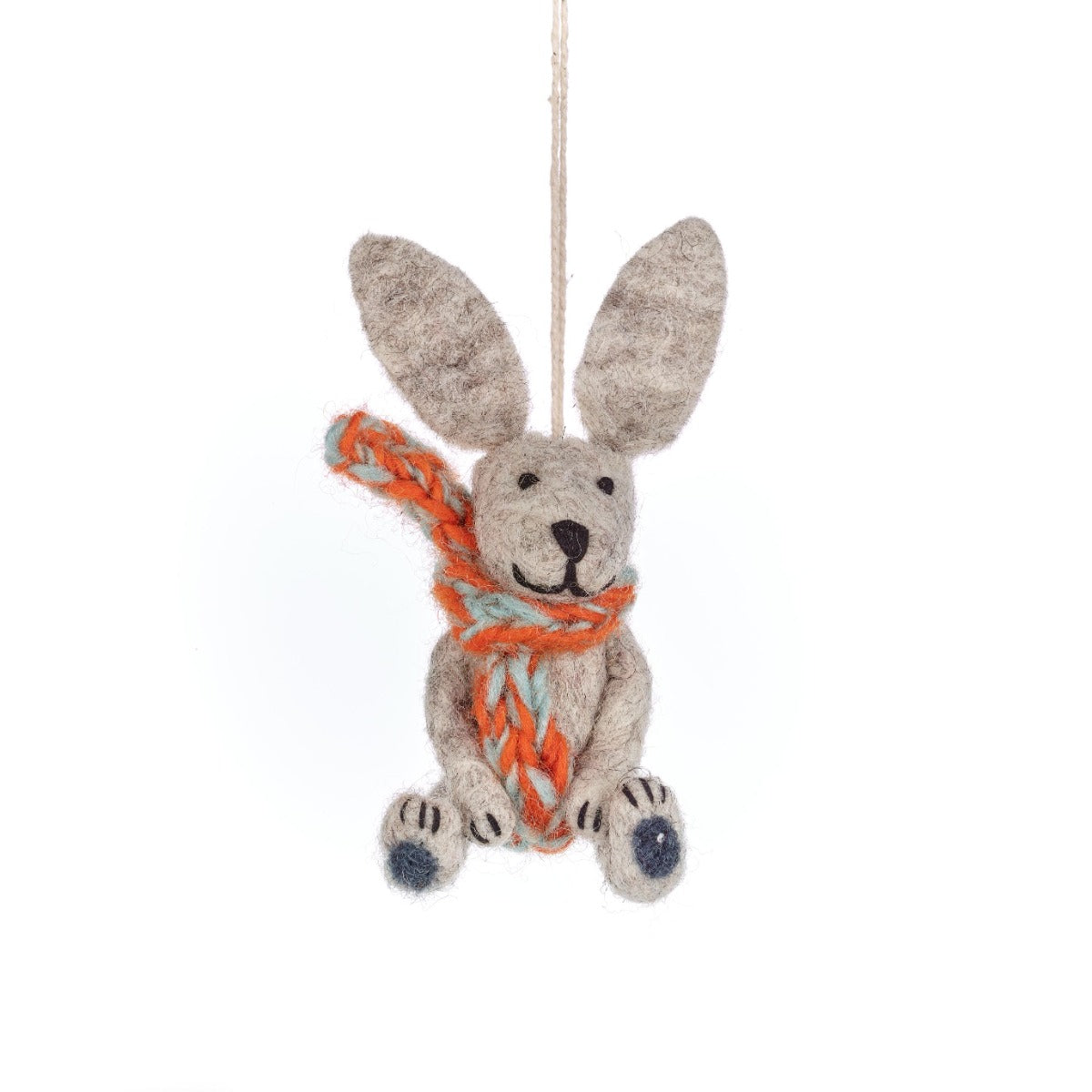 Handmade Felt Harlow the Hare Easter Hanging Decoration