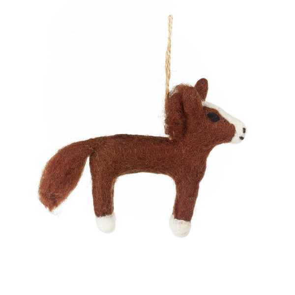 Handmade Felt Hattie the Horse Farmyard Hanging Decoration