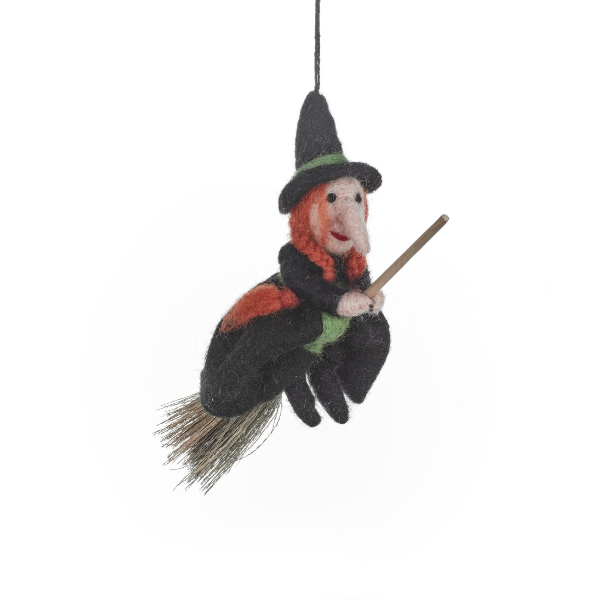 Handmade Felt Hermione the Witch Halloween Hanging Decoration