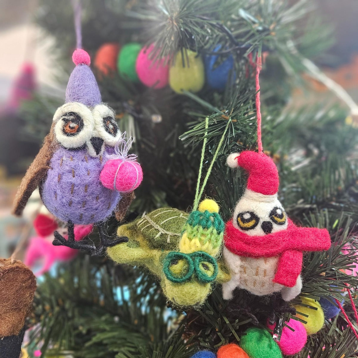 Handmade Felt Hootie the Owl Hanging Decoration