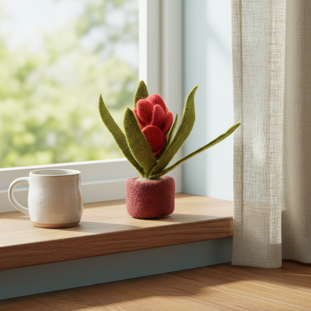 Handmade Felt Juna Tropical House Plant