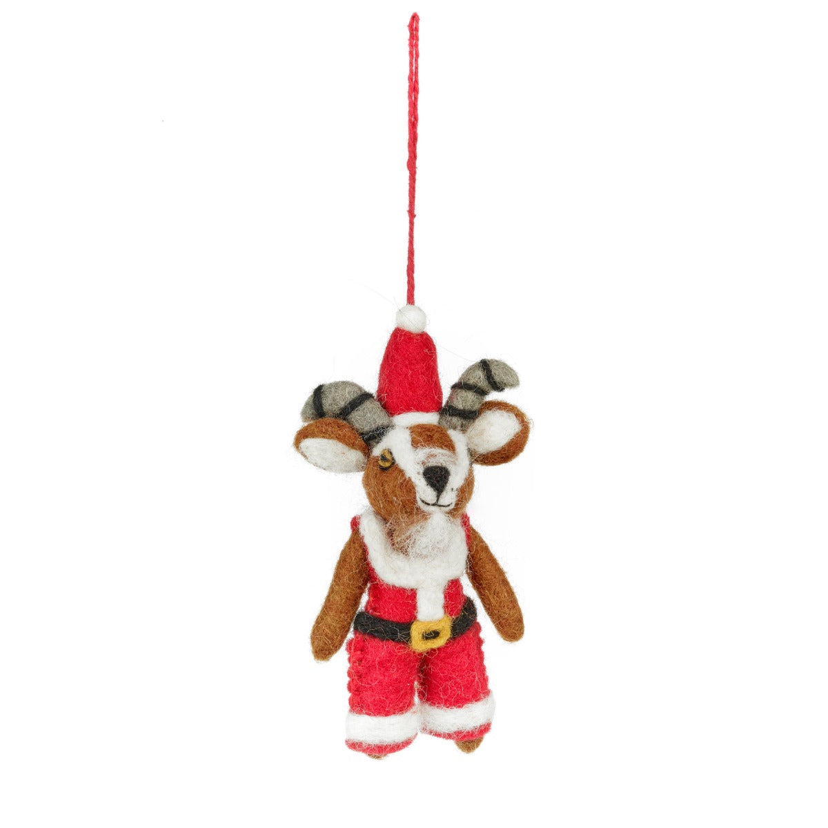Handmade Felt Kit the Christmas Goat Hanging Decoration