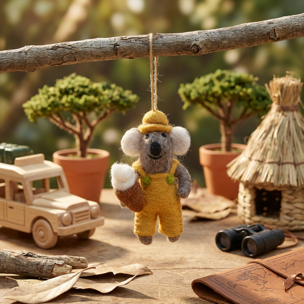 Handmade Felt Kobe the Koala Safari Hanging Decoration