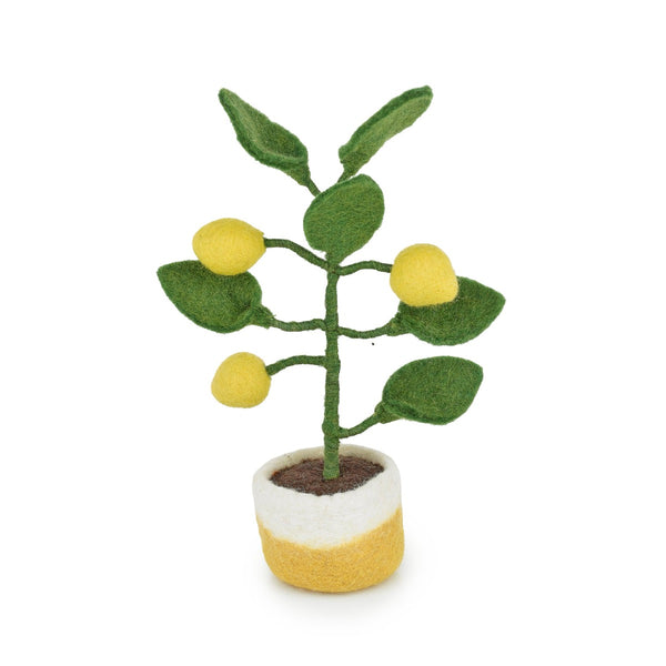 Handmade Felt Lemon Tree Standing  Plant