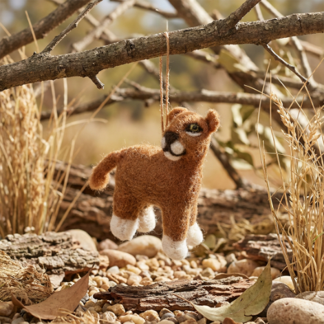 Handmade Felt Lux the Lioncub Hanging Baby Lion Safari Decoration