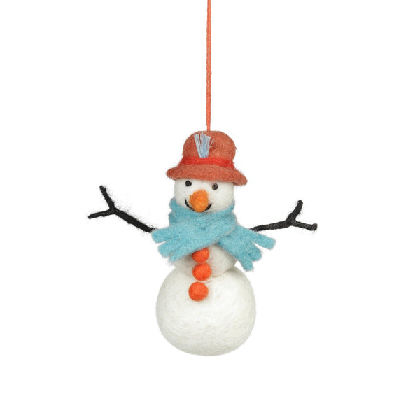 Handmade Felt Mabel the Snowman Arctic Hanging Decoration