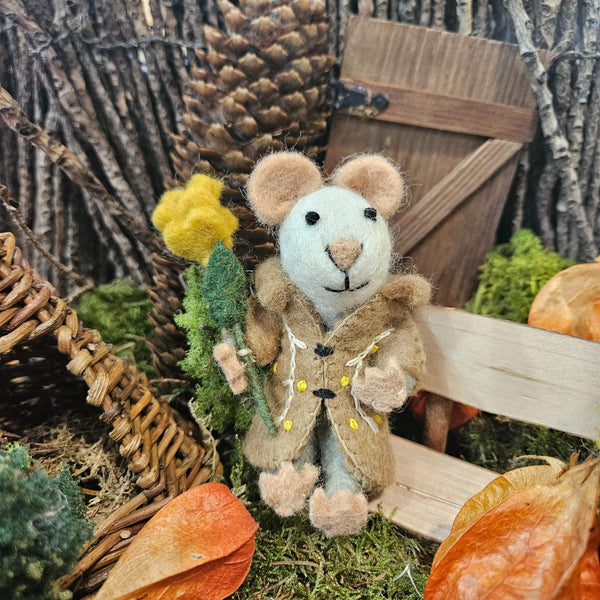 Handmade Felt Maisie Mouse Hanging Easter Decoration