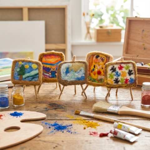 Handmade Felt Marvellous Masterpieces Standing Art Decoration