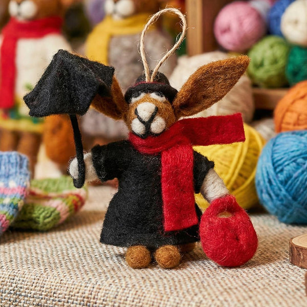 Handmade Felt Mary Hoppins Hanging Decoration