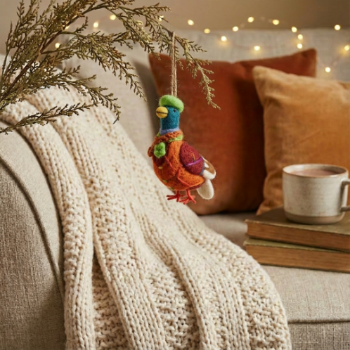 Handmade Felt Master Mallard the Duck Hanging Decoration