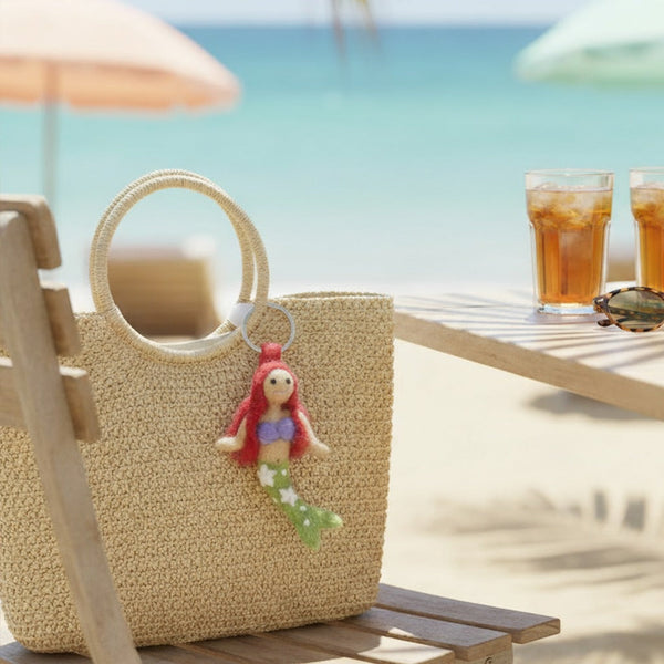 Handmade Felt Mermaid Keyring Decoration