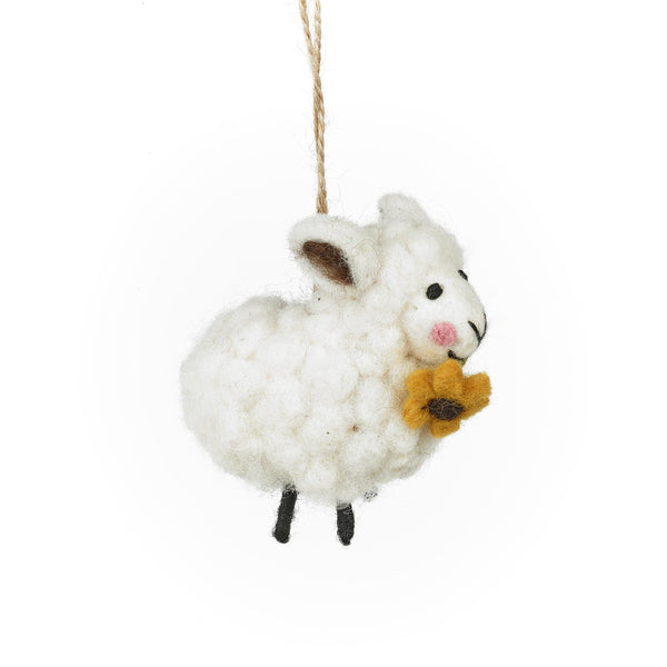 Handmade Felt Meryl Sheep  Spring Easter Hanging Decoration