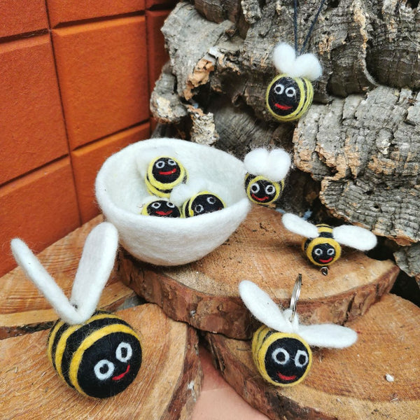 Handmade Felt Garden Bugs Trinket Dish Home Decoration