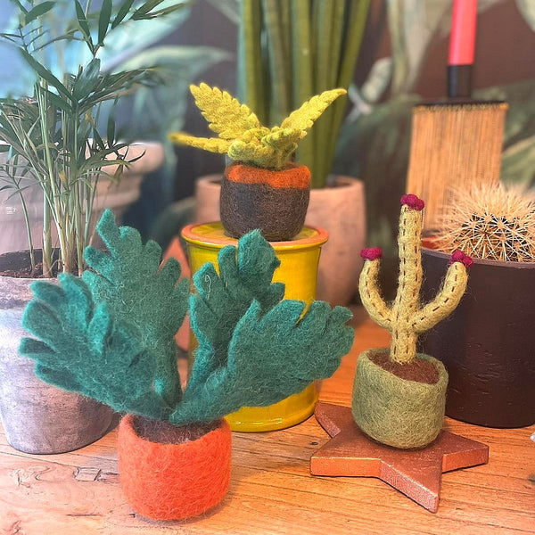 Handmade Felt Biodegradable Fake Miniature Plants Decoration