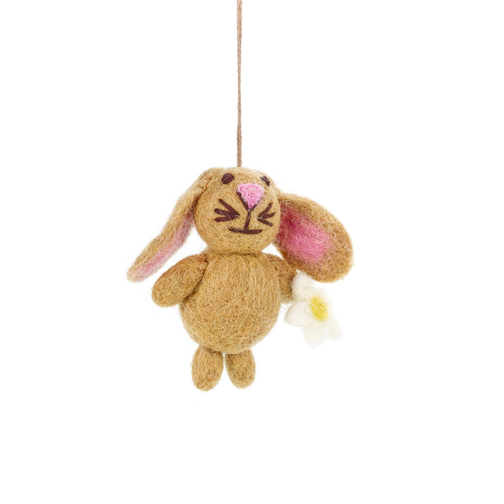 Handmade Felt Mini Easter Bunnies (Set of 3) Decorations