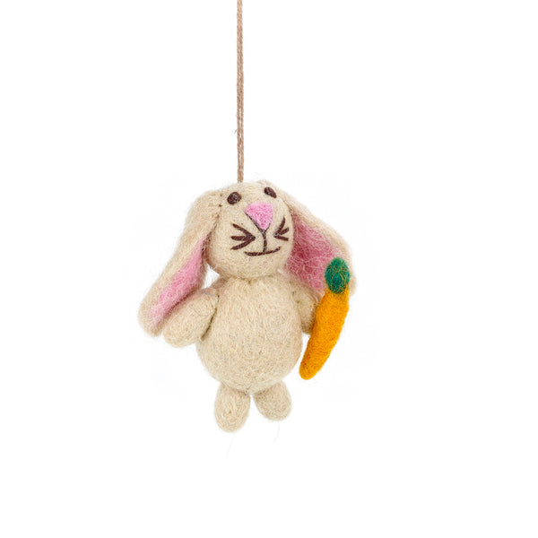 Handmade Felt Mini Easter Bunnies (Set of 3) Decorations