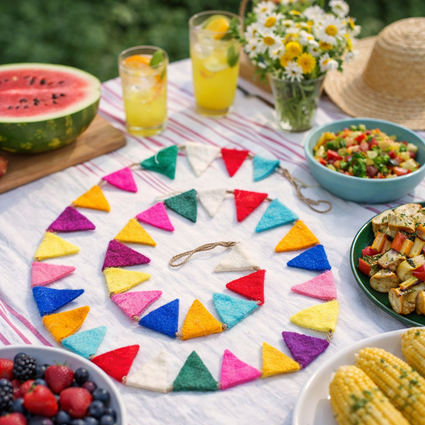 Handmade Felt Mini Festival Bunting Decoration