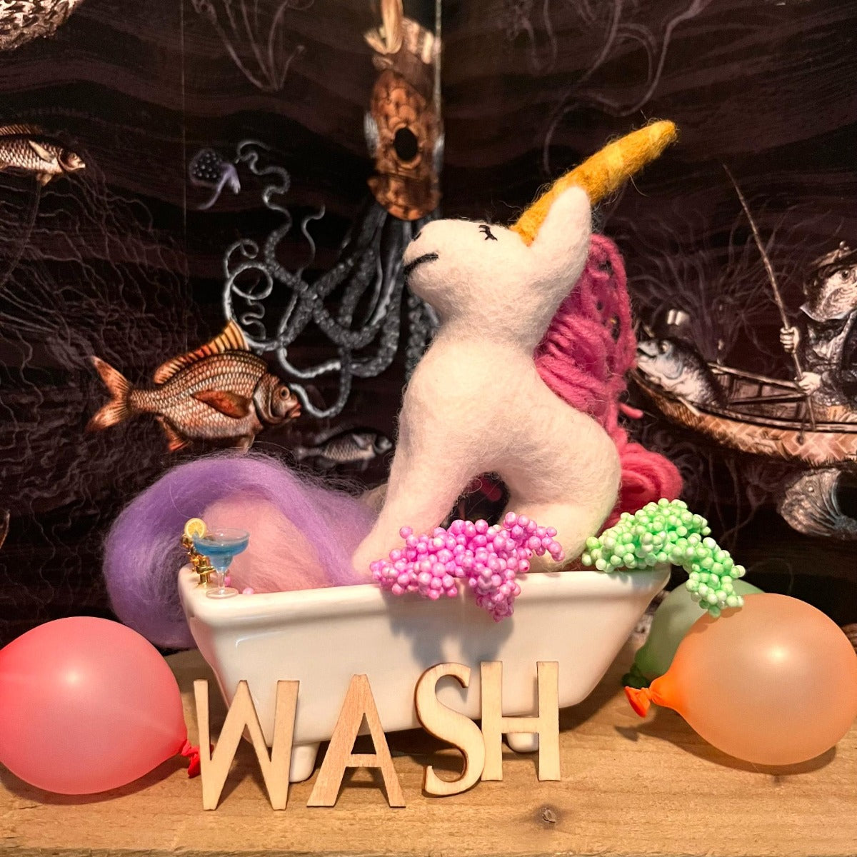 Handmade Felt Mystic Unicorn Hanging Decoration