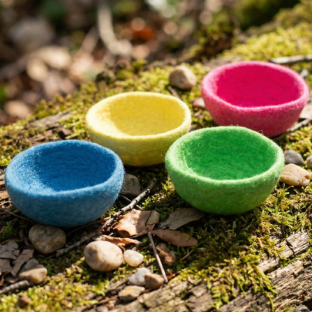Handmade Felt Neon Trinket Dish Home Decoration