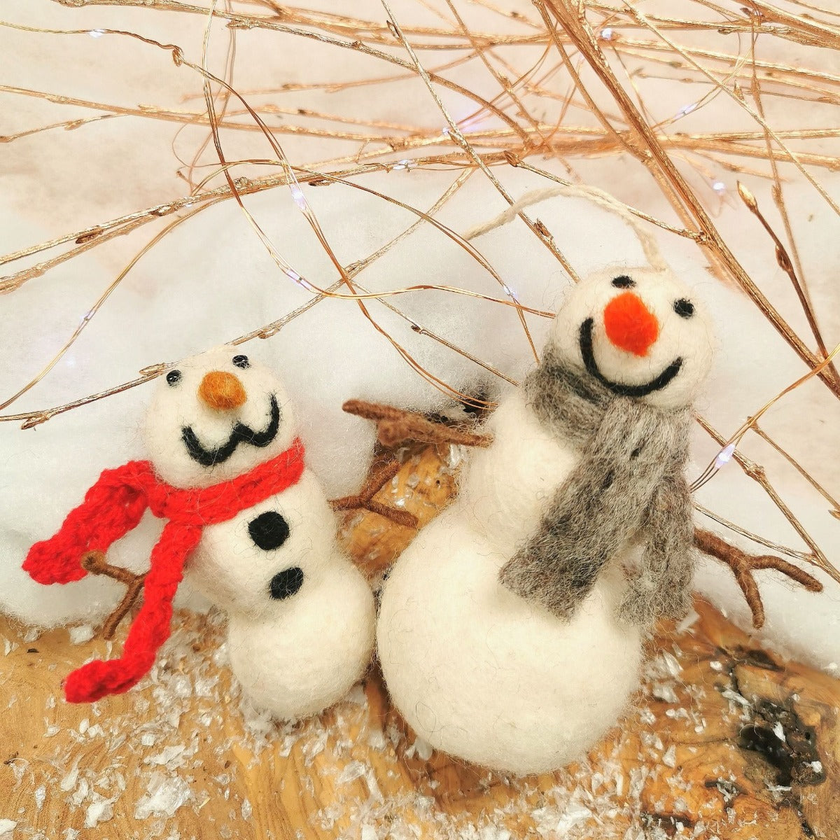 Handmade Felt Norman the Snowman Hanging Christmas Decoration