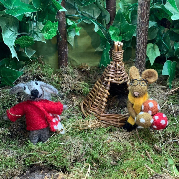 Handmade Felt Stanley the Squirrel Hanging Autumnal Woodland Decoration