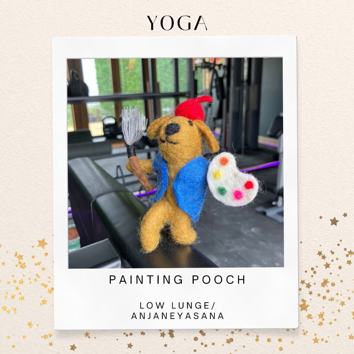Handmade Felt Painting Pooch Artist Dog Hanging Decoration