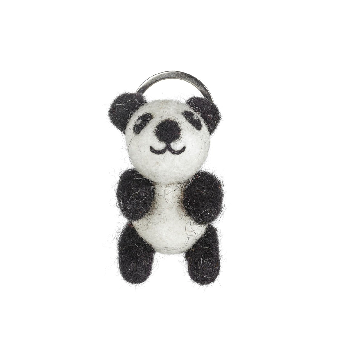 Handmade Felt Panda Keyring Decoration