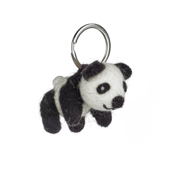 Handmade Felt Panda Keyring Decoration