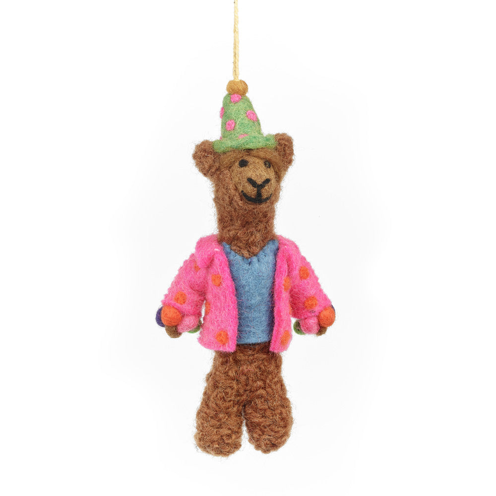 Handmade Felt Party Alpaca Hanging Decoration