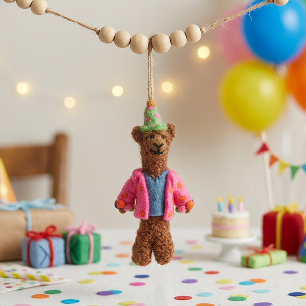 Handmade Felt Party Alpaca Hanging Decoration