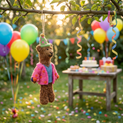 Handmade Felt Party Alpaca Hanging Decoration