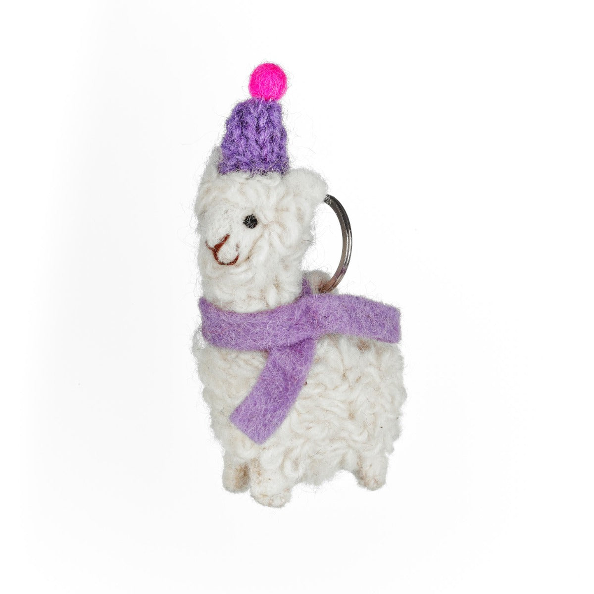 Handmade Felt Party Alpaca Keyring Decoration