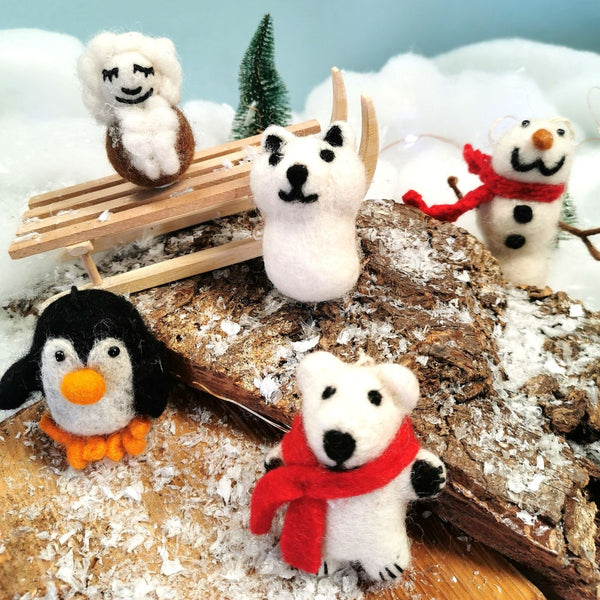 Handmade Felt Baby Penguin Hanging Decoration