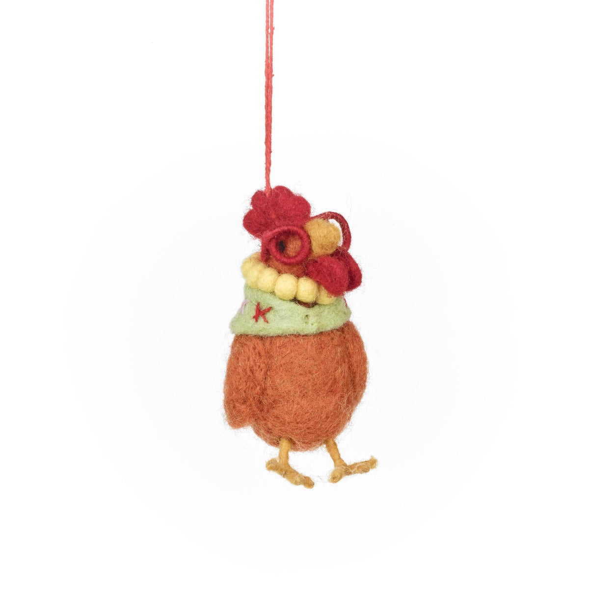 Handmade Felt Peggy the Hen Hanging Decoration