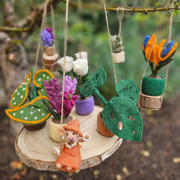 Handmade Felt Potted Lavender Standing Plant Decoration