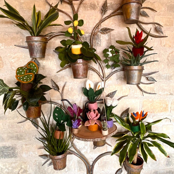 Handmade Felt Peace Lilly Standing Plant