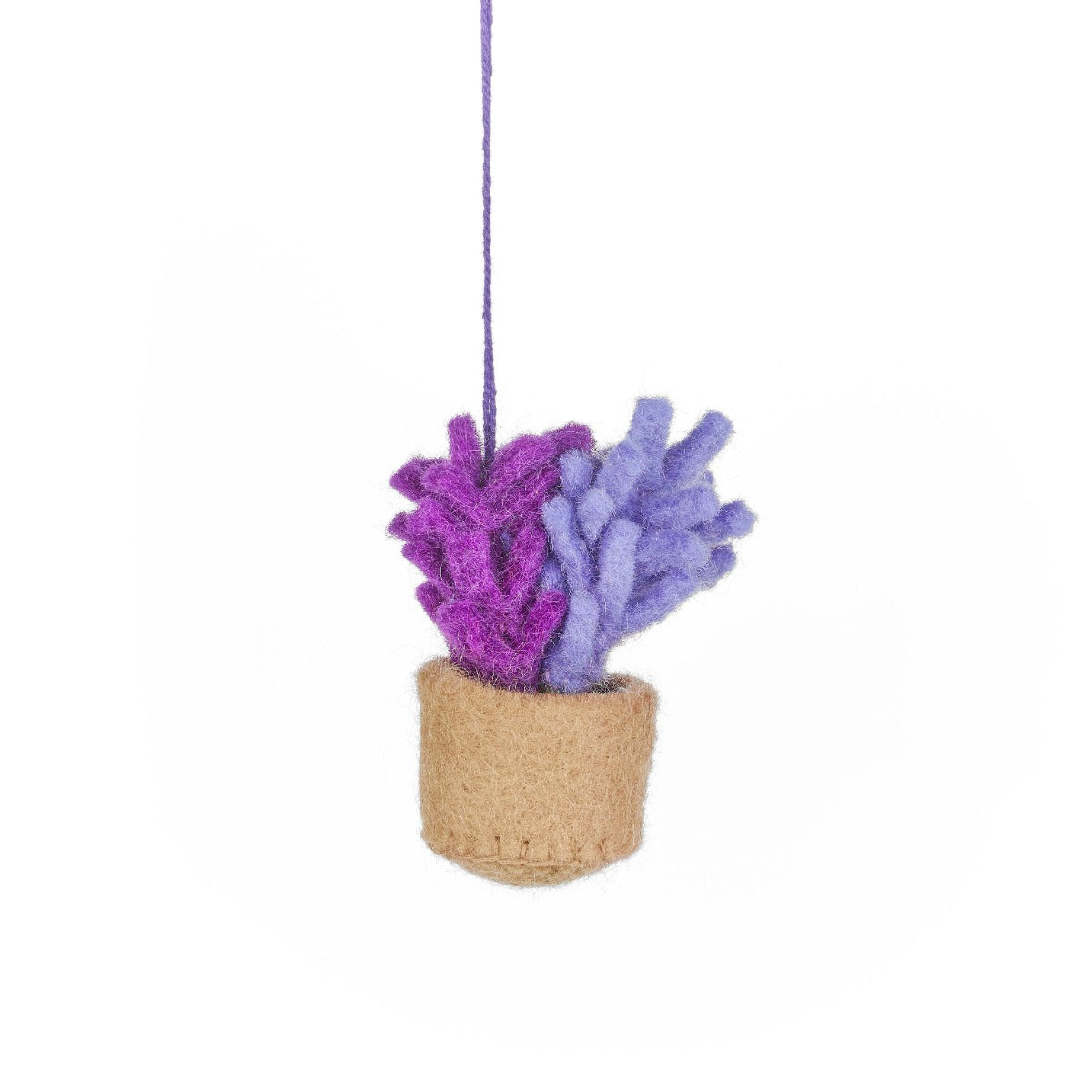 Handmade Felt Pot o' Lavender Hanging Decoration