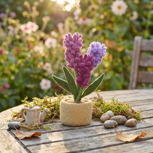 Handmade Felt Potted Lavender Standing Plant Decoration