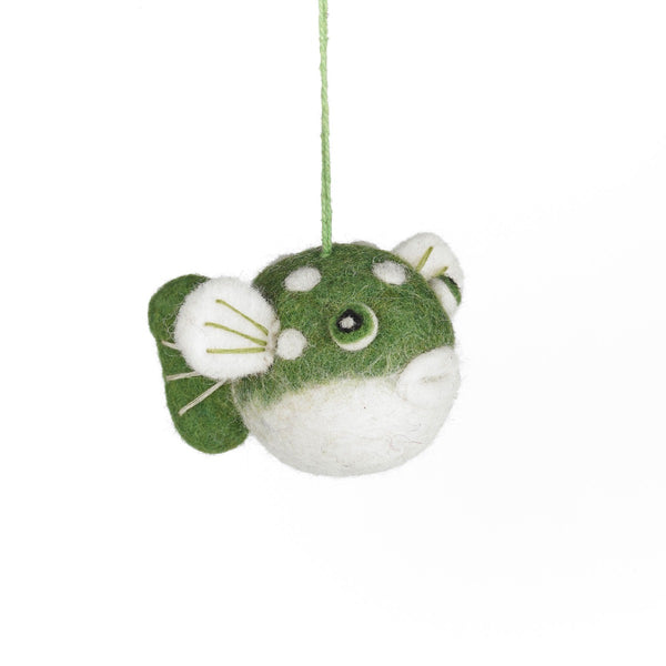 Handmade Felt Puffer Fish Sealife Hanging Decoration